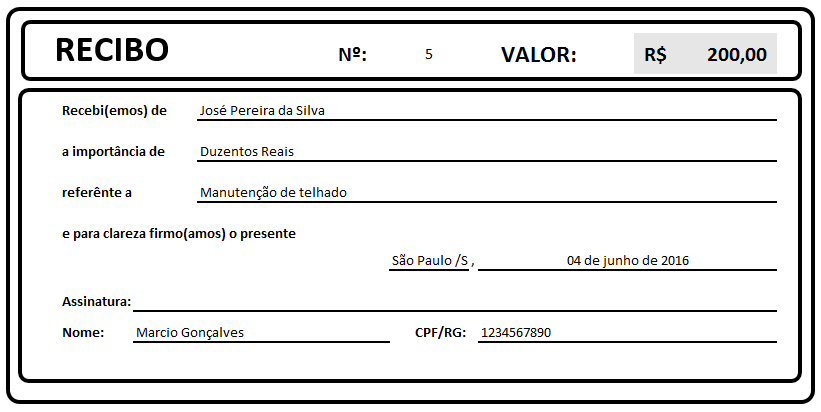 Modelo De Recibo De Pagamento Excel Image To U 2146