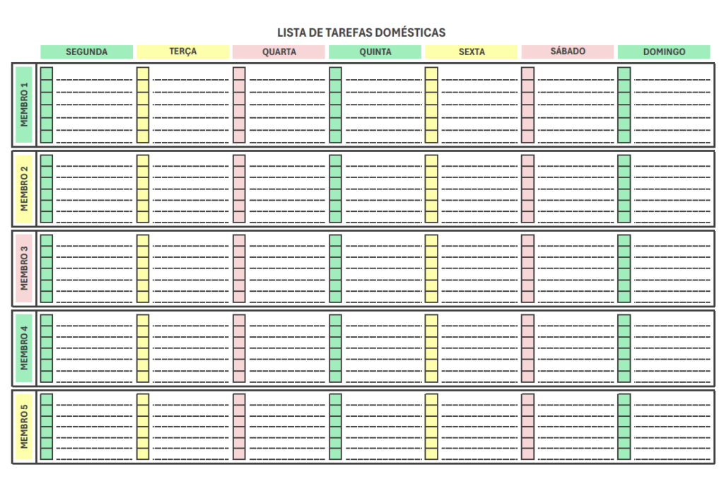 Modelo Lista De Tarefas Dom Sticas Excel Easy