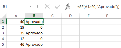 Dica 1 para usar a função SE no Excel