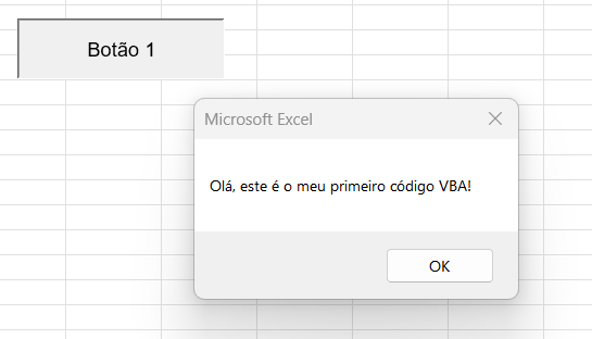 Exemplo básico de Msgbox no VBA