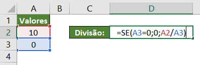 Como solucionar o erro DIV no Excel
