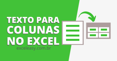Como converter texto para colunas no Excel