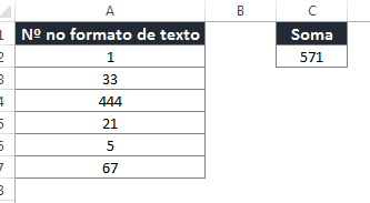 Usando textos para colunas no Excel