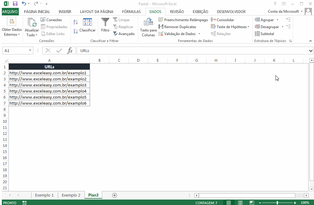Como separar informações em colunas no Excel