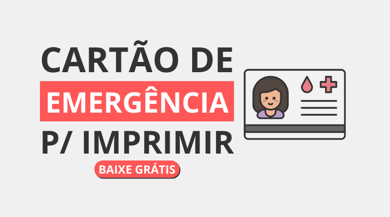 Cartão de Emergência para editar e Imprimir