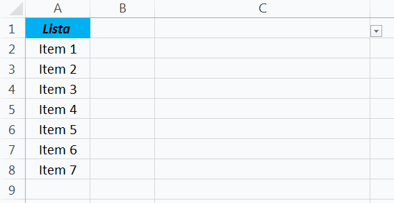 Seleção múltipla em lista suspensa no Excel