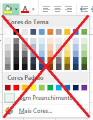 Como usar cores personalizadas no Excel