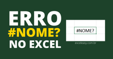 Solução para o Erro #NOME no Excel