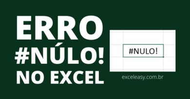 Saiba O que significa Erro #NÚLO! no Excel e como solucioná-lo