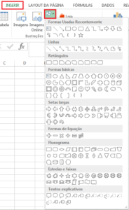 Como Criar fluxograma no Excel com ferramenta de formas