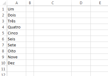 Contar células vazias caracteres curinga no Excel