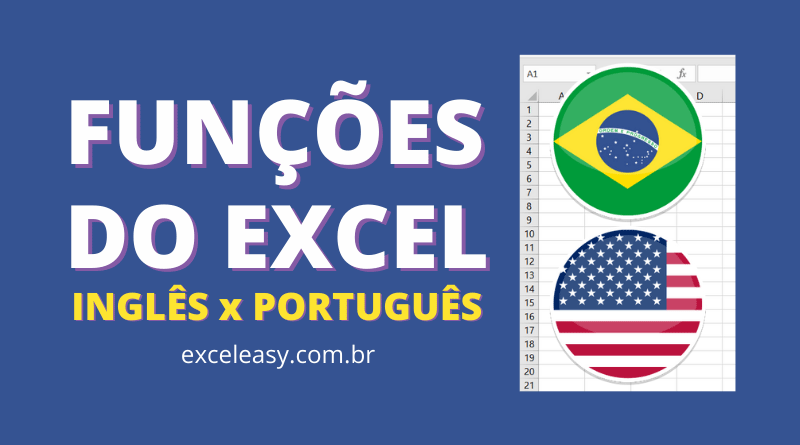 Lista de Funções do Excel em Inglês e Português