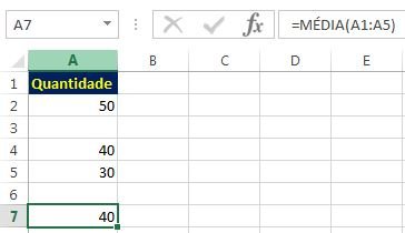 Função média no Excel - como calcular