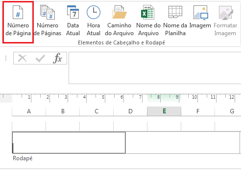 Adicionar Número de página em Cabeçalho e rodapé no Excel