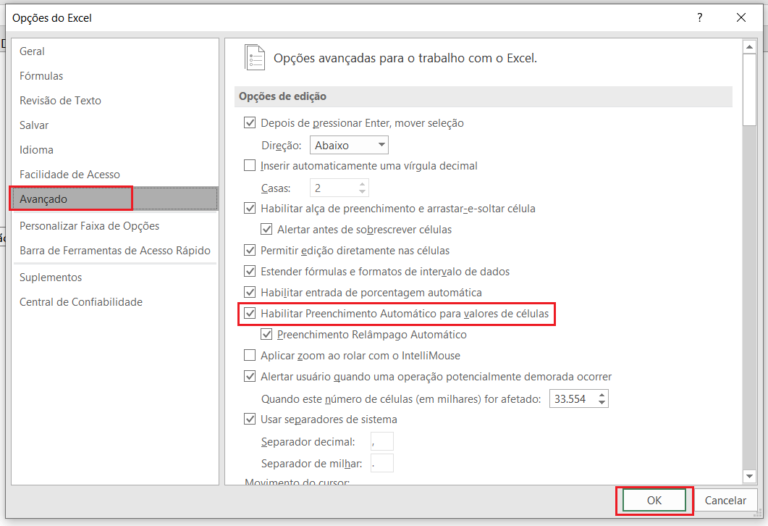 Autopreenchimento no Excel: Como Ativar e Desativar - Excel Easy