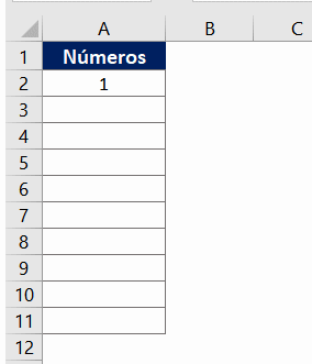 Como Preencher um intervalo com números sequenciais