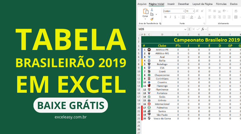 tabela campeonato excel