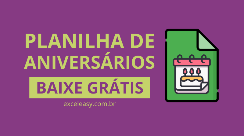 Planilha de Aniversários no Excel