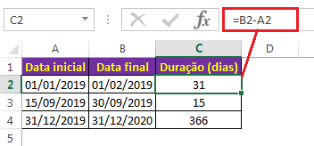Veja Como subtrair datas no Excel