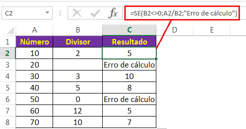 #DIV/0! com a função SE - Divisão no Excel