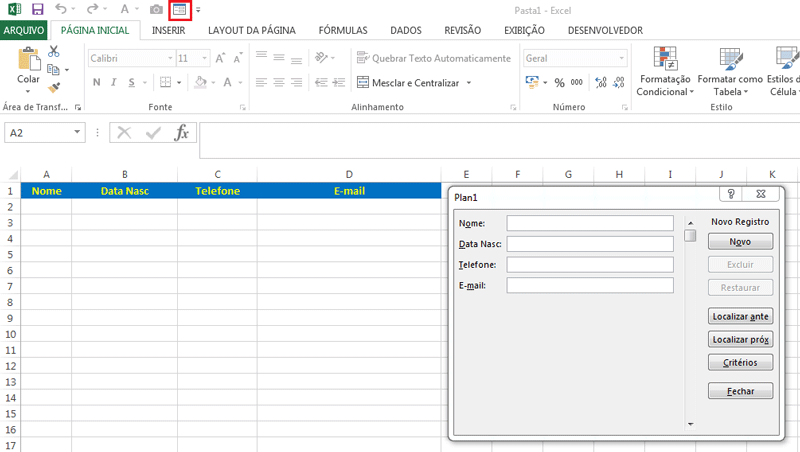 Como criar uma base de clientes no Excel