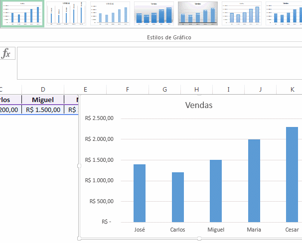 formatar gráfico no Excel