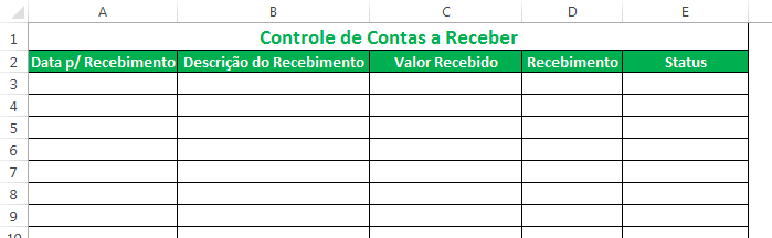 Como fazer um Controle de Contas a Receber no Excel