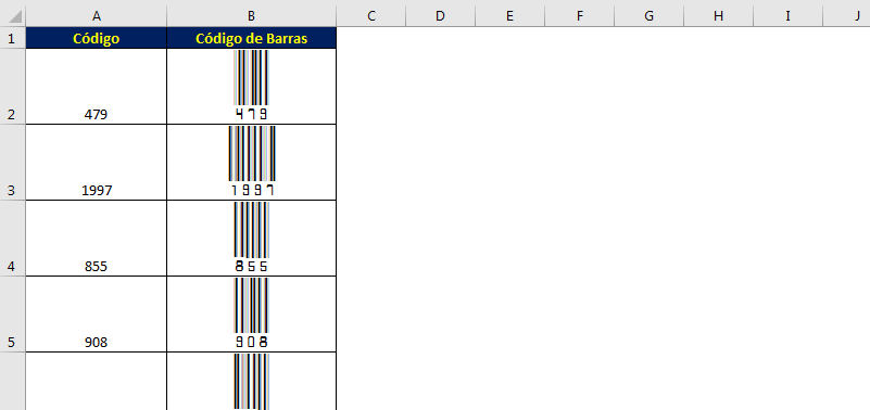 Como criar Código de Barras como imagem no Excel