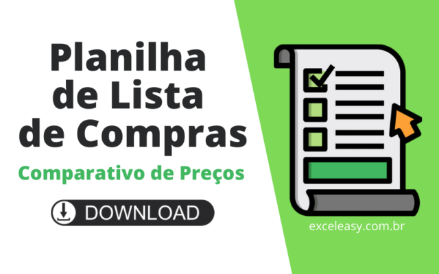 Planilha De Lista De Compras Grátis No Excel - Excel Easy