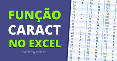 Como usar a Função CARACT no Excel