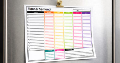 Modelos de Planner Semanal para impressão em Excel e PDF