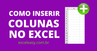 Saiba Como inserir colunas no Excel