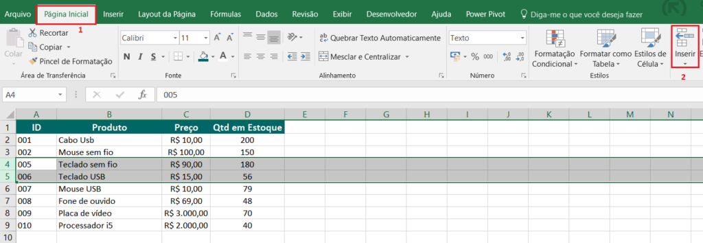 Como Inserir Várias Linhas No Excel Excel Easy 3835