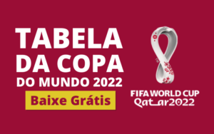 Tabela da Copa do Mundo 2022