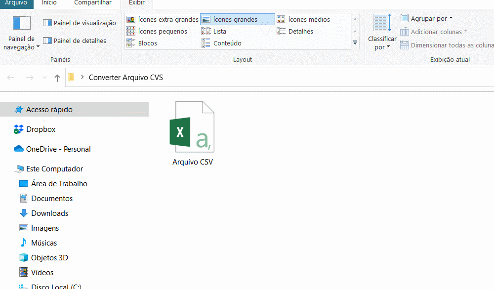 Arquivos CSV no Excel