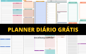 Modelo de Planner Diário para imprimir grátis