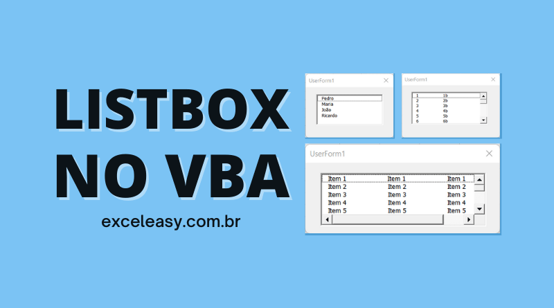 Como fazer ListBox no VBA Excel