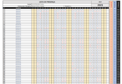 Modelo de lista de chamada no Excel - Excel Easy