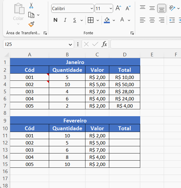 copiar e colar anotações e comentários no Excel