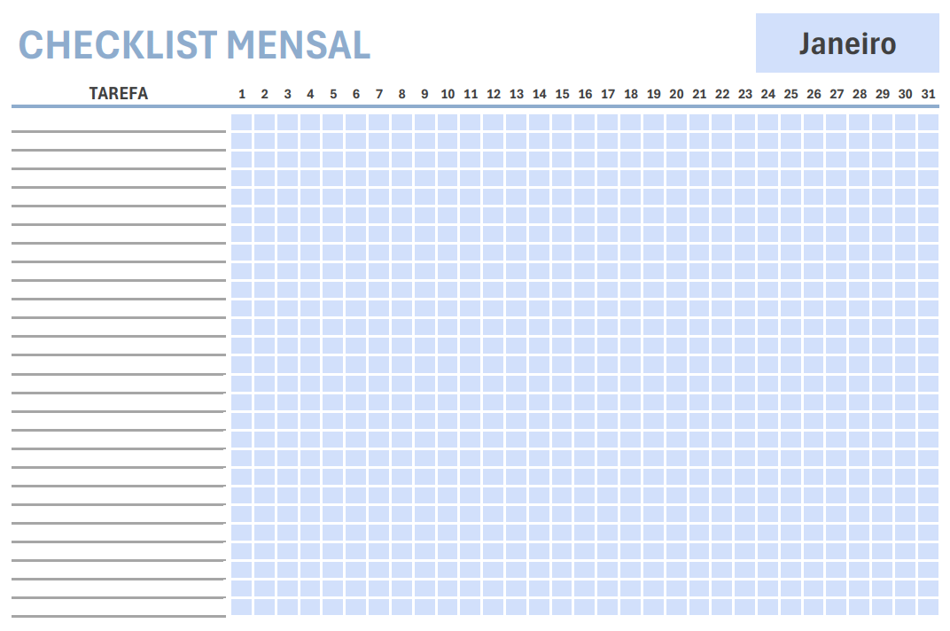 Checklist Mensal