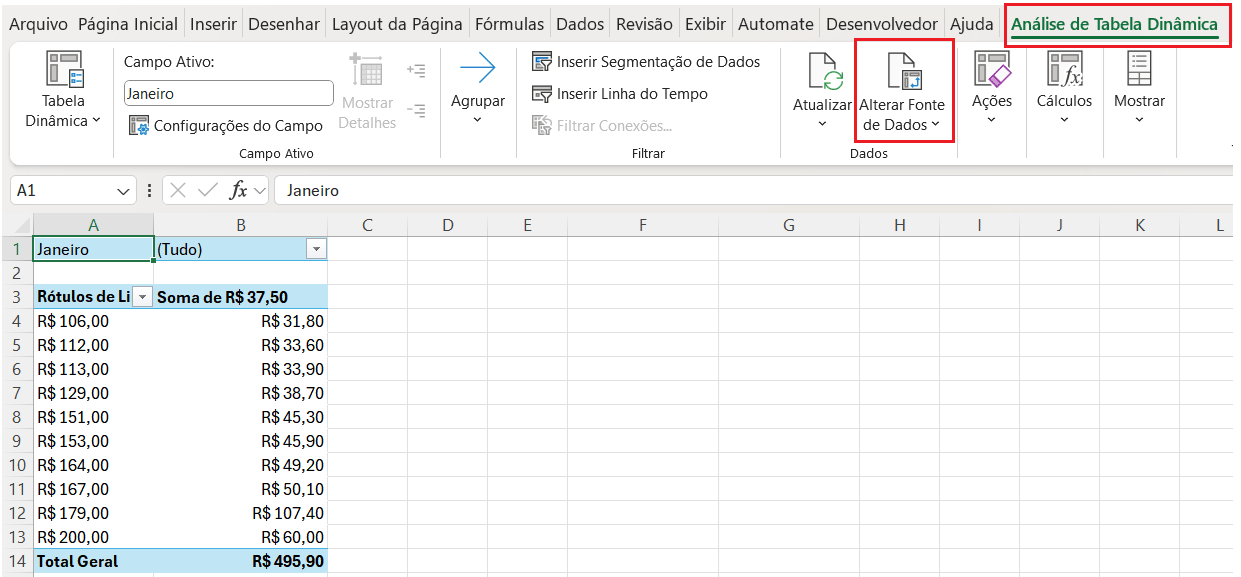 Como quebrar vínculo no Excel em Tabela Dinâmica