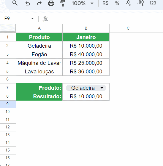 Procv dinâmico Excel