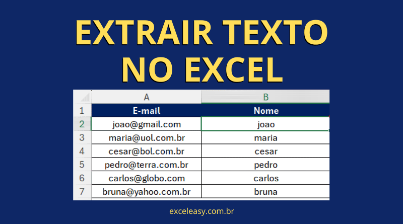 Como Extrair Texto Excel