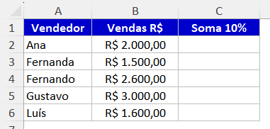 Somar porcentagem com base em critério