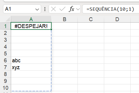 Resolvendo o erro #DESPEJAR! no Excel