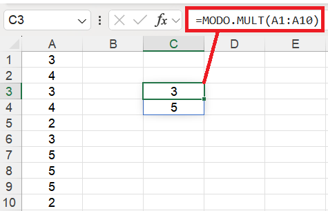 Função MODO.MULT