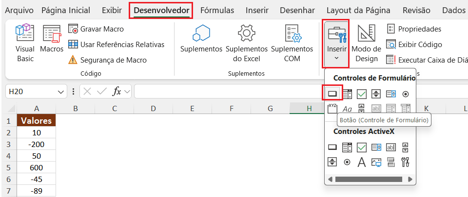 VBA para substituir sinal de menos excel