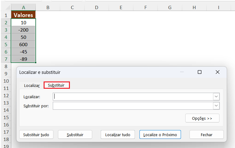 como deixar numero negativo positivo no excel