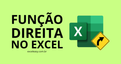 Função Direita Excel