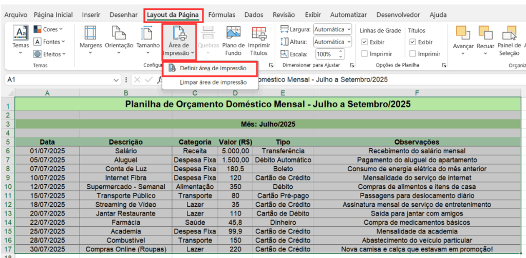 Como Ajustar Planilha no Excel para Impressão A4: Passo a Passo - Excel ...
